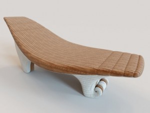 wave knitted lounge Modèle 3D