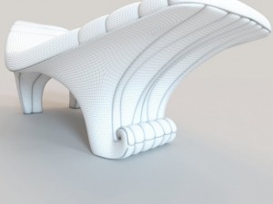 wave knitted lounge Modèle 3D
