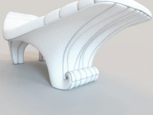 wave knitted lounge 3D Model