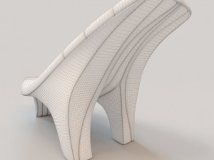 wave knitted lounge Modèle 3D