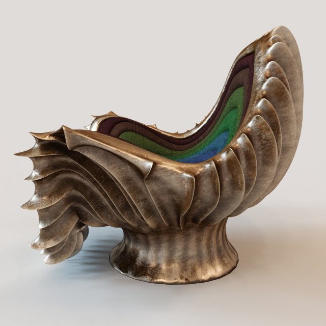 jellyfish armchair 3D Modell .c4d .max .obj .3ds .fbx .stl .blend
