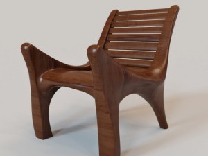african chair 3D Модель