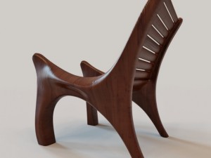 african chair Modello 3D