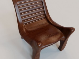 african chair Modello 3D