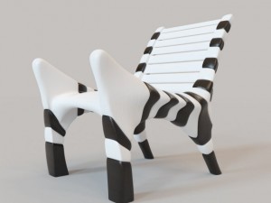 zebra chair 3D Модель