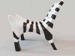 zebra chair 3D Model
