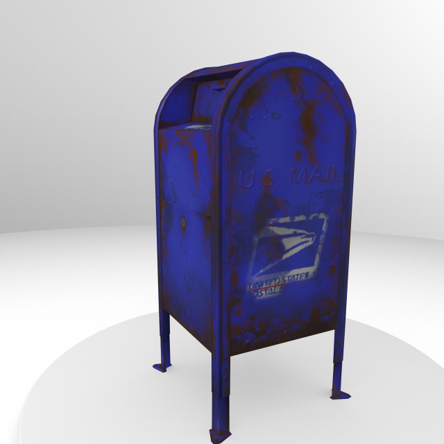 mailbox 3D Model .c4d .max .obj .3ds .fbx .stl .blend 