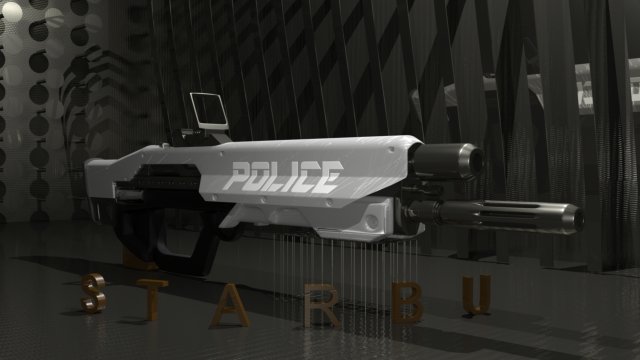 guncyberpunk2077 3D Model .c4d .max .obj .3ds .fbx .stl .blend 