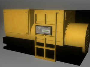 power generator lowpoly for games 3D-Modell
