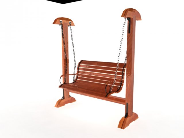 garden swing 3D Модель .c4d .max .obj .3ds .fbx .stl .blend 
