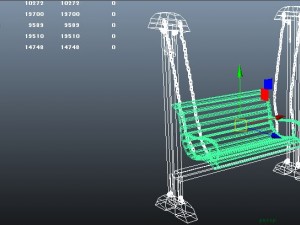 garden swing 3D Модель