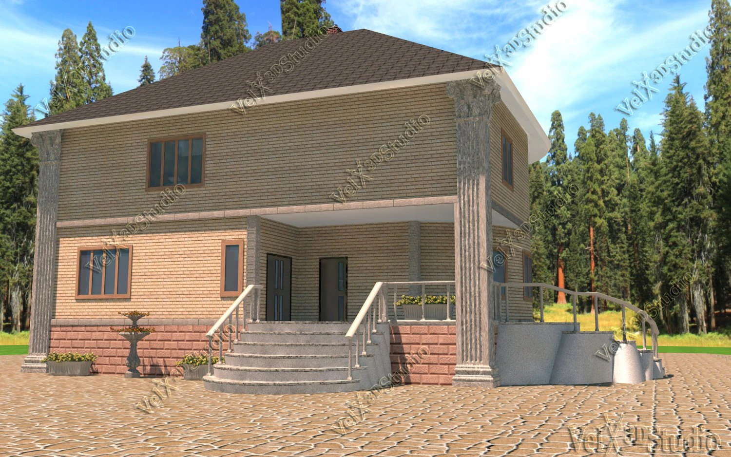 house dream 1 3D Model .c4d .max .obj .3ds .fbx .stl .blend 