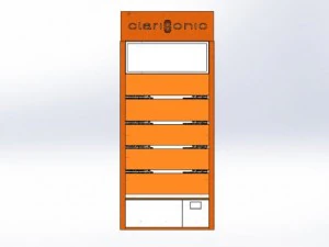 claris&ocirc;nico de parede traseira Modelo 3D