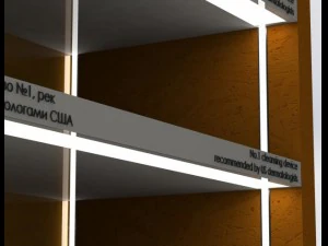 claris&ocirc;nico de parede traseira Modelo 3D