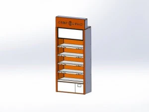 claris&ocirc;nico de parede traseira Modelo 3D