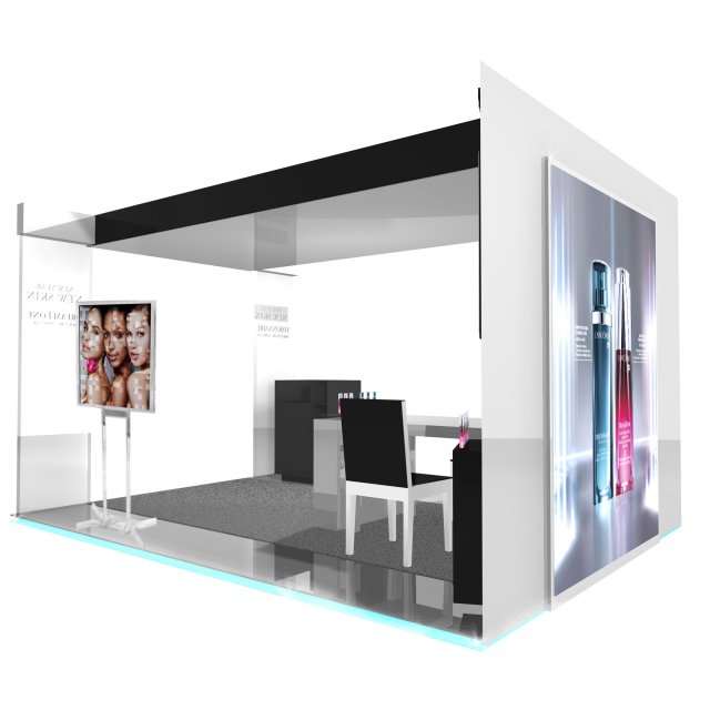 exhibition stand of lancome 3D 模型 .c4d .max .obj .3ds .fbx .stl .blend 