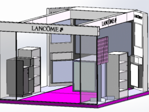 exhibition stand of lancome 3D 模型
