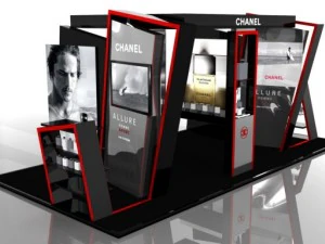 estande de exposição chanel Modelo 3D