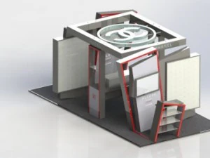 estande de exposi&ccedil;&atilde;o chanel Modelo 3D