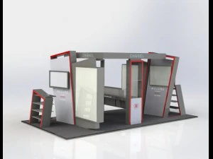 estande de exposi&ccedil;&atilde;o chanel Modelo 3D