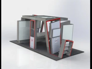 estande de exposi&ccedil;&atilde;o chanel Modelo 3D