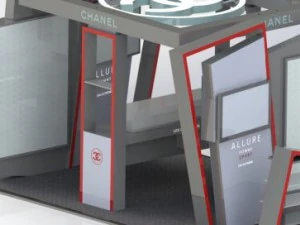 estande de exposi&ccedil;&atilde;o chanel Modelo 3D