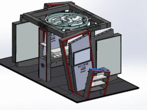 estande de exposi&ccedil;&atilde;o chanel Modelo 3D