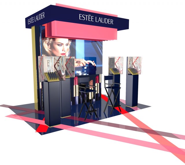 stand estee lauder 3D Modell .c4d .max .obj .3ds .fbx .stl .blend