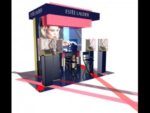 estande Estee Lauder Modelo 3D