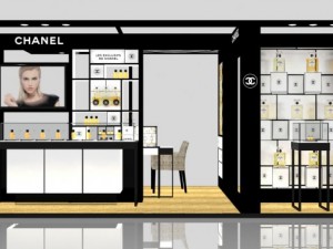 exhibition stand of chanel in gum Modèle 3D