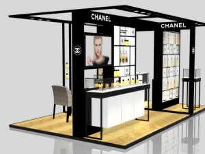 exhibition stand of chanel in gum 3D Model