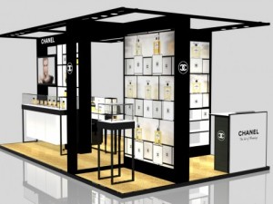 exhibition stand of chanel in gum 3D Model