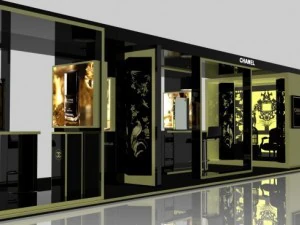 estande de exposi&ccedil;&atilde;o da chanel em gummoscow Modelo 3D