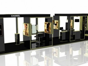 exhibition stand of chanel in gummoscow 3D 모델