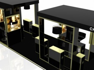 exhibition stand of chanel in gummoscow 3D 모델