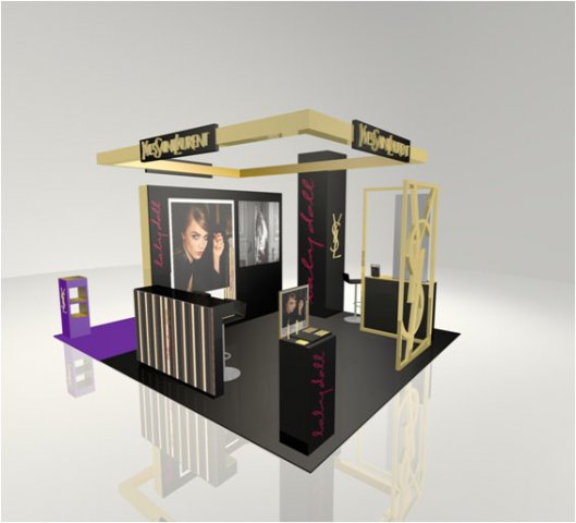 exhidition stand ysl in gum moscow 3D Model .c4d .max .obj .3ds .fbx .stl .blend 