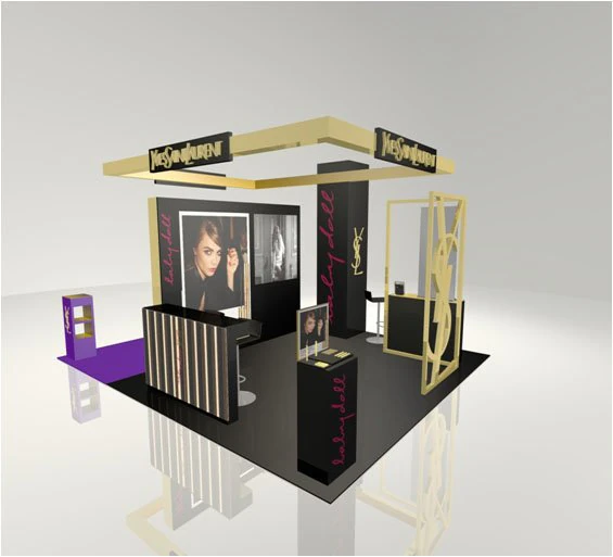 exhidition stand ysl in gum moscow 3D Model .c4d .max .obj .3ds .fbx .stl .blend