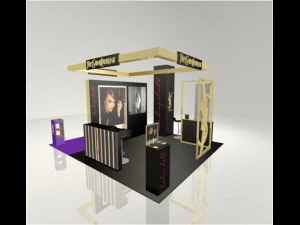 estande de exposição ysl em gum moscou Modelo 3D