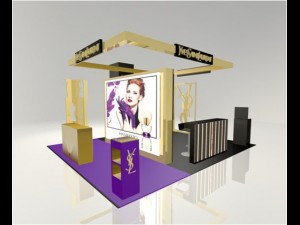 exhidition stand ysl in gum moscow 3D Model