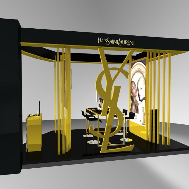 ysl stand atrium Modèle 3D .c4d .max .obj .3ds .fbx .stl .blend 