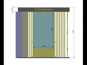 ysl stand atrium Modèle 3D
