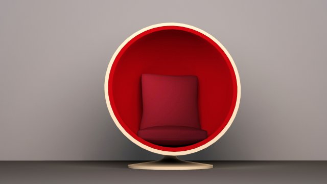 egg chair furniture prop 3D Model .c4d .max .obj .3ds .fbx .stl .blend 