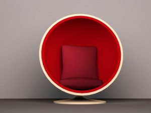 egg chair furniture prop Modelo 3D