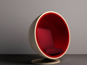 egg chair furniture prop 3D Model