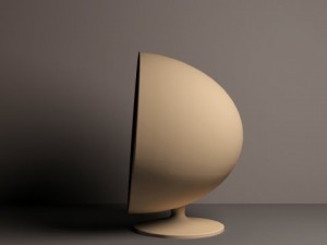 egg chair furniture prop 3D Model