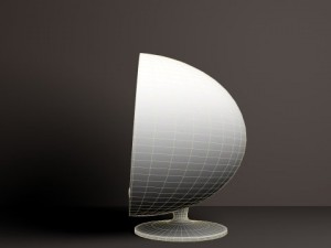 egg chair furniture prop 3D Model
