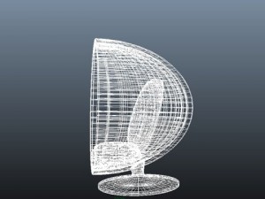 egg chair furniture prop 3D Model