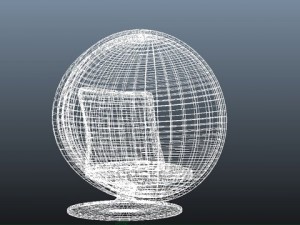 egg chair furniture prop 3D Model