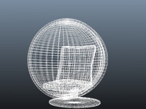 egg chair furniture prop 3D Model