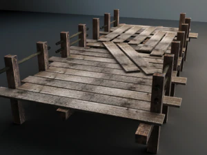 деревянный мост 3D Модель